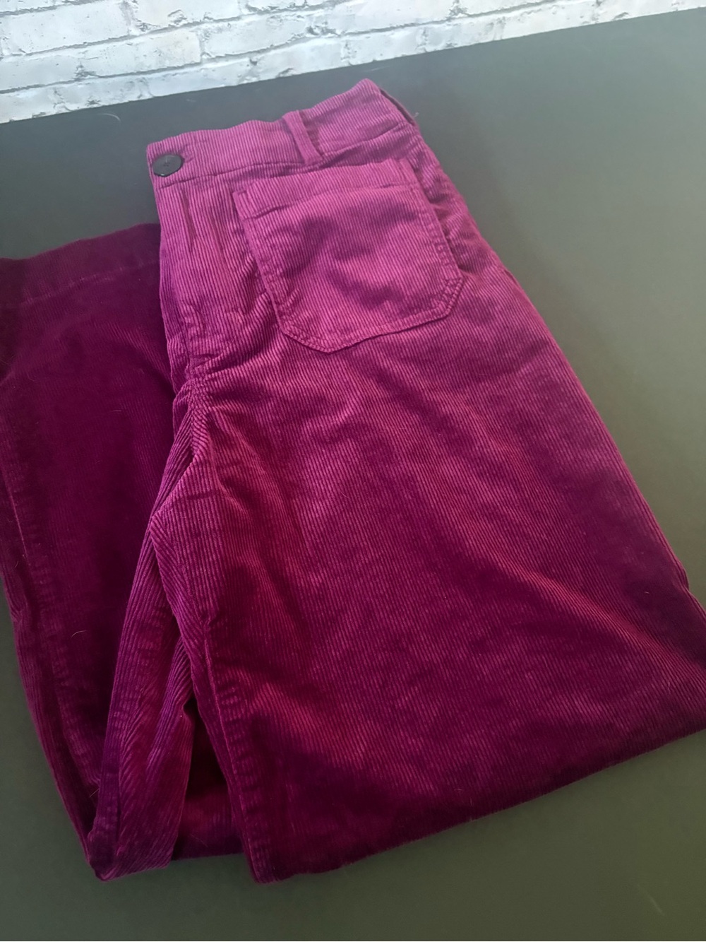 Maeve Anthropology The Colette Corduroy Berry Wide Leg Pants - Picture 4 of 9